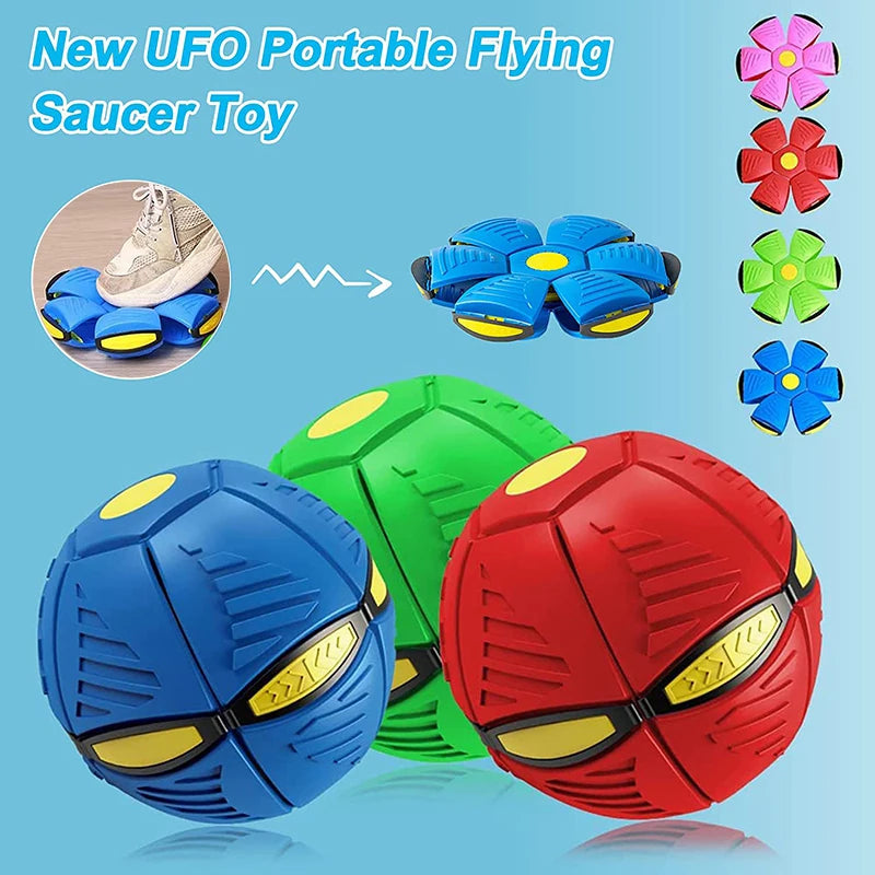 Flying Saucer Dog Training Toy - Durable Outdoor Dog Ball for Active Play & Exercise