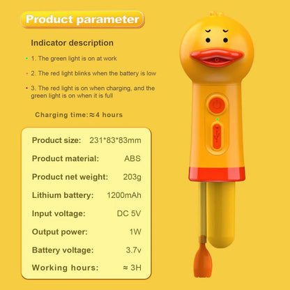 USB Rechargeable Electric Duck Pet Foam Dispenser – Fun, Automatic Bathing Accessory for Dogs & Cats!