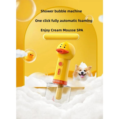 USB Rechargeable Electric Duck Pet Foam Dispenser – Fun, Automatic Bathing Accessory for Dogs & Cats!